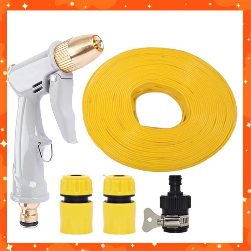 Bộ dây vòi xịt nước rửa xe, tưới cây tăng áp 3 lần, loại 15m 206846
