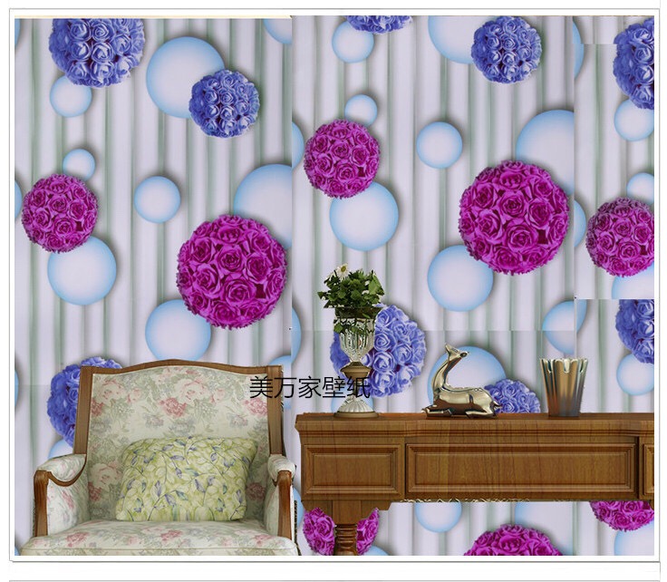 Giấy dán tường rộng 45cm x 5m dài  - HOA TÚ CẦU XANH HỒNG ELL302