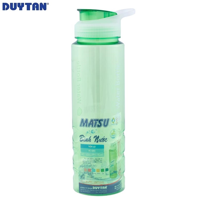 Bình nước nhựa Duy Tân Matsu 1 lít - 10701 - Giao màu ngẫu nhiên - Hàng chính hãng