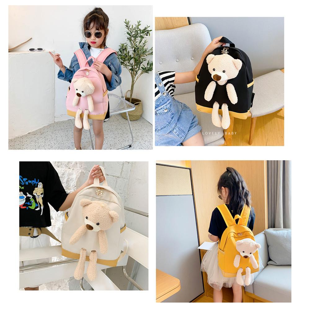 Hoạt Hình Trẻ Em Ba Lô Trẻ Em Mẫu Giáo Trường Túi Bé Bé Trai Bé Gái Mẫu Giáo Bé Túi Gấu Búp Bê Nylon Có Túi