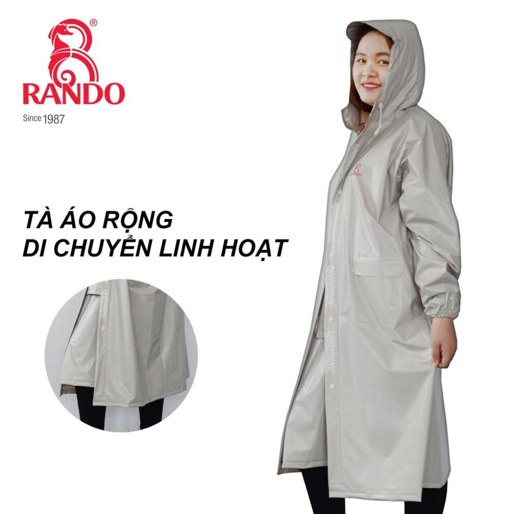 Áo Mưa Bít Sườn Mặc 1 Người, RANDO Chính Hãng, Nhẹ Nhàng, Thời Trang, Nhựa Cao Cấp Không Thấm Nước