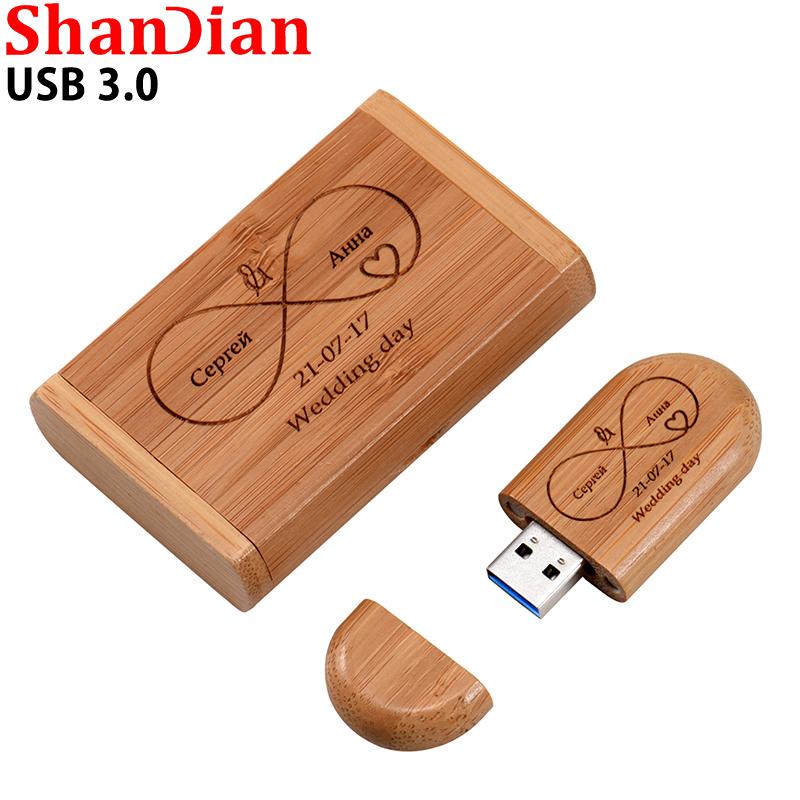 Shandian Walnut Wood USB 3.0 Flash Drive 4GB 8GB 16GB 32GB 64GB PEN DRIVE LOGO MIỄN PHÁ