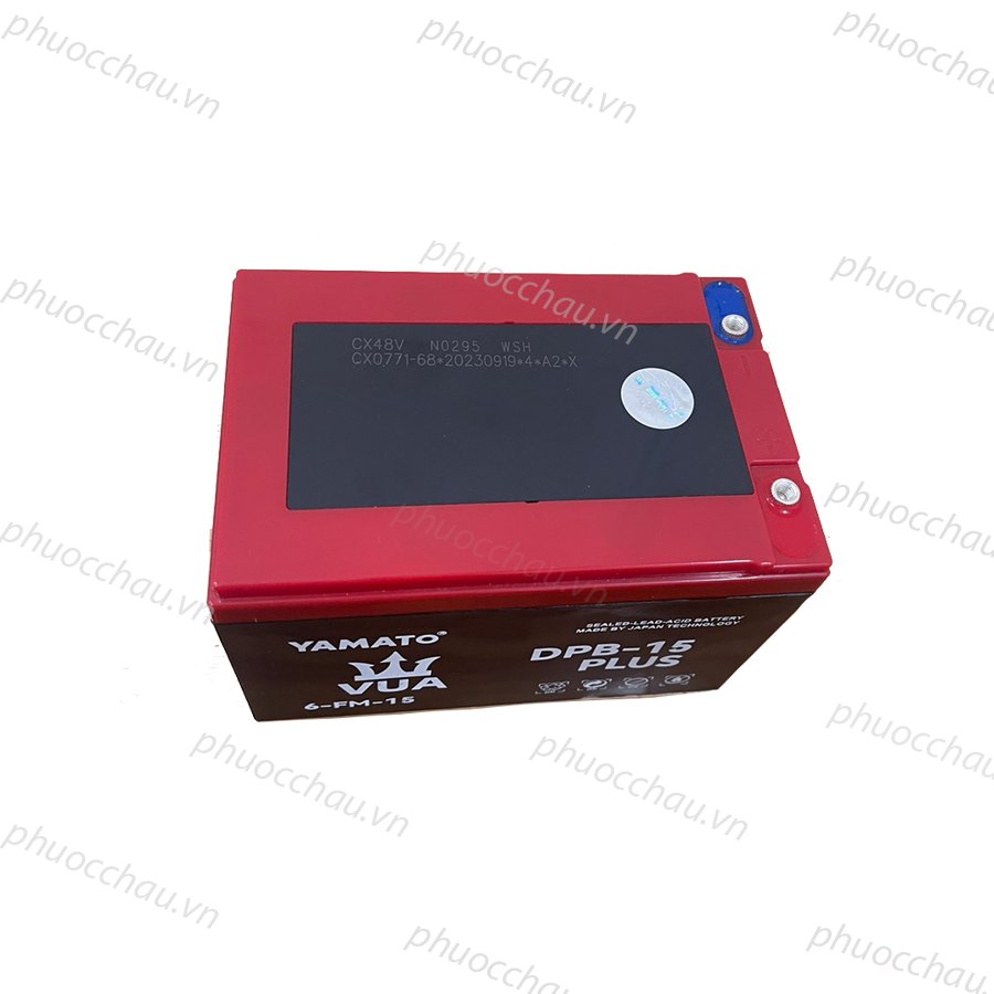 Ắc Quy Xe Đạp Điện 6-DPB-15 PLUS YAMATO 12V-15AH, acquy dùng cho Loa Kéo, Năng Lượng Mặt Trời