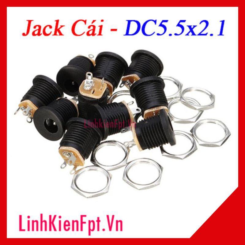 ️FLASH SALE️ Jack nguồn dc5.5x2.1mm có ốc vặn - 10 cái Giá rẻ nhất