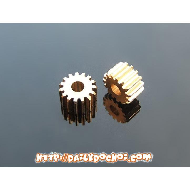 Bánh răng đồng 15 răng lỗ trục 3mm dùng để nối trục động cơ