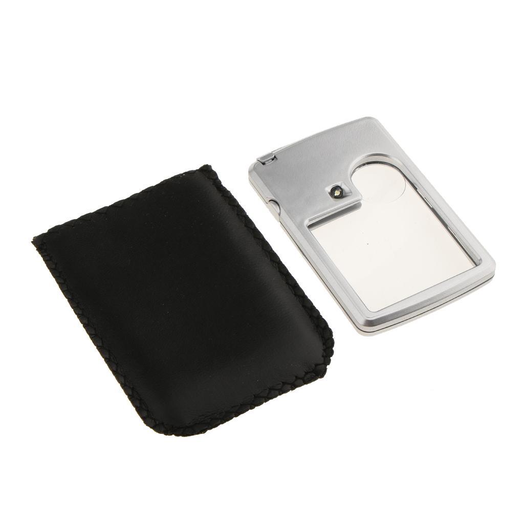 3X 6X Square Glass Loupe Lens Magnifying Tool for Jewelry Watch Coin Stamp