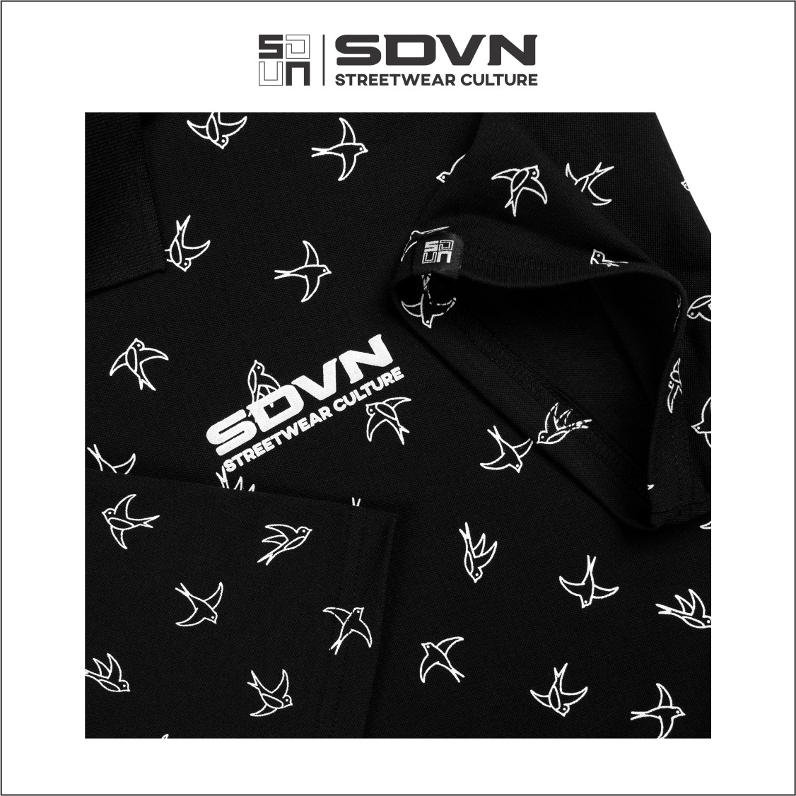 Áo Thun POLO Unisex Form Rộng - Brand Chính Hãng SDVN - SWALLOWS