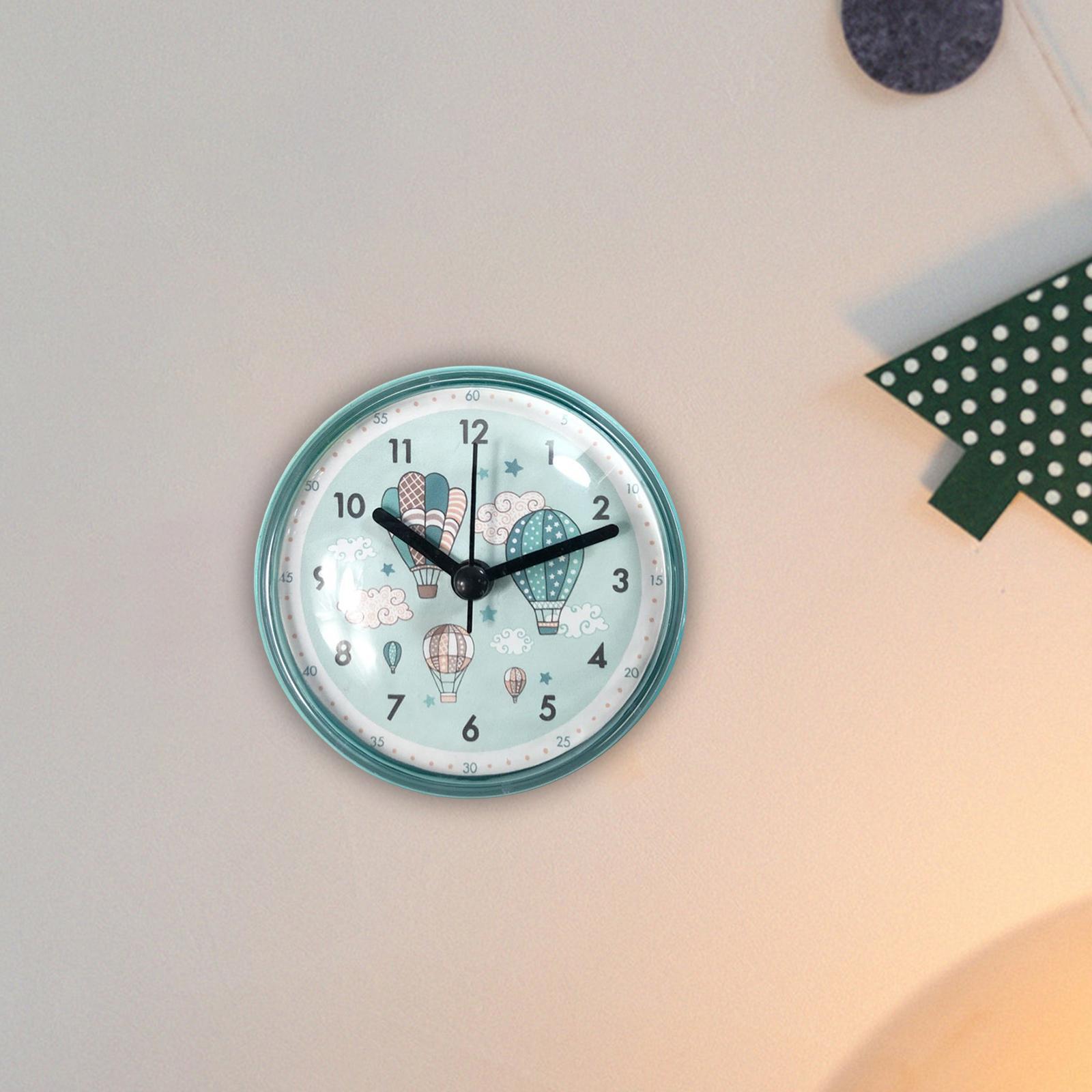 Table Clock Waterproof Mini Wall Clock for Desk Bathroom Decoration
