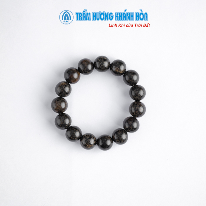 Vòng Trầm Hương Phát Tài ATC 73812 15 Hạt 16mm Sang Trọng May Mắn