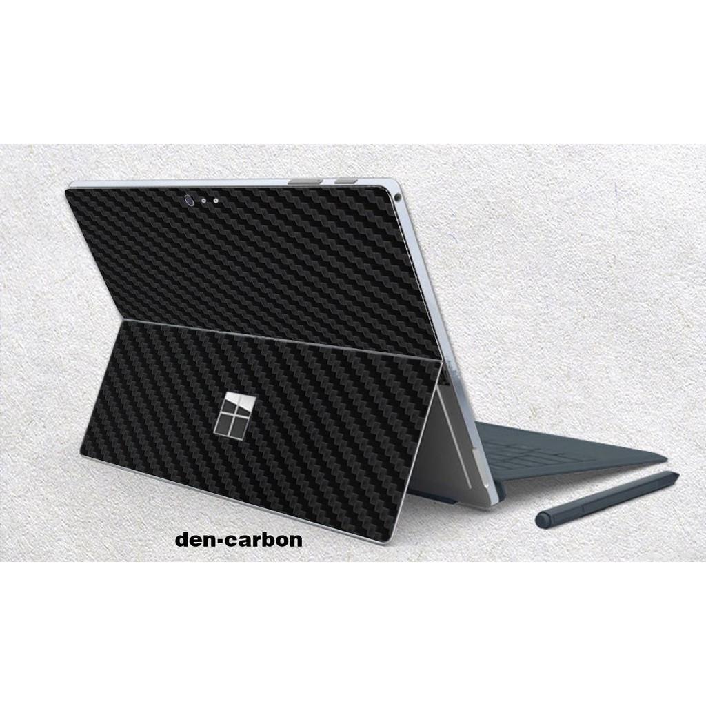 Skin dán Aluminum Chrome đen carbon cho Surface 3 2015; Go, Go 2, Go 3; Pro 2 3 4 5 6 7 8 X