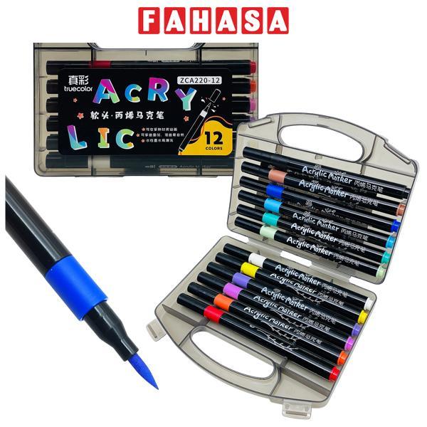 Hộp 12 Bút Lông Màu Acrylic - Truecolor ZCA220-12