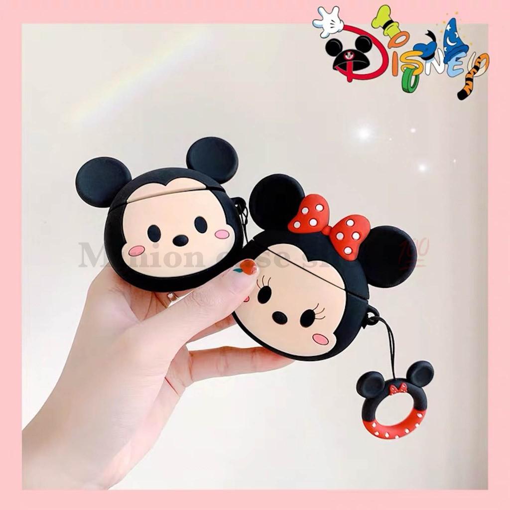 Hình ảnh Bao Case Ốp dành cho airpod 1 và 2, tai nghe bluetooth i11,i12, i100, i9s... silicon 3D Mickey Mouse cao cấp