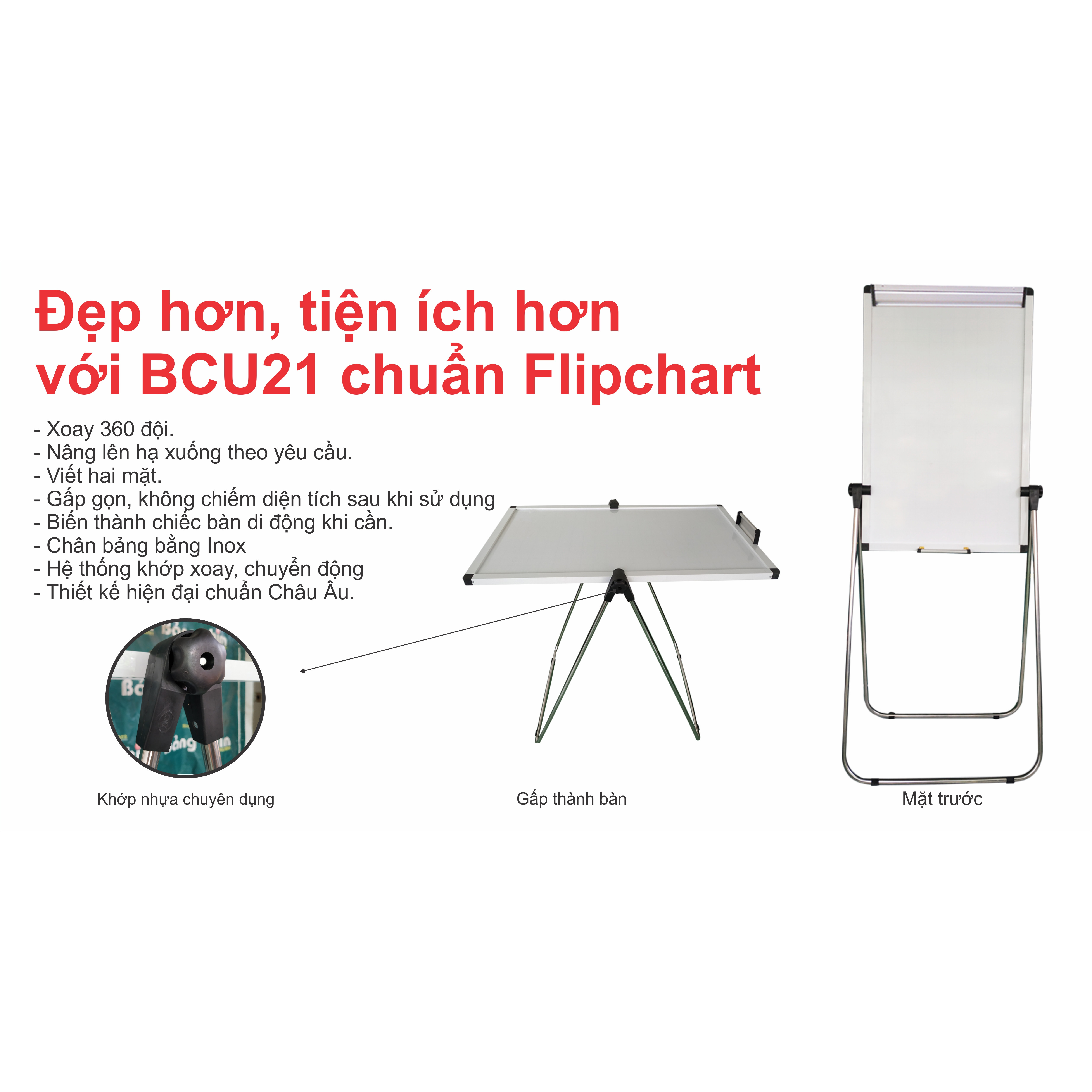 Bảng flipchart mẫu BCU21 chuyên dụng viết bút lông