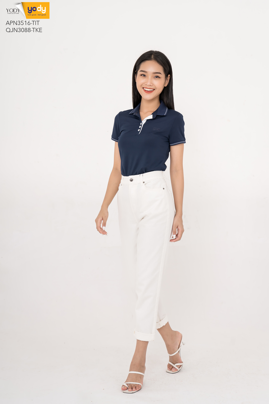 Áo Thun Polo Nữ YODY Chất Liệu Coolmax Lacoste Mền Mịn Và Thấm Hút Tốt - APN3516