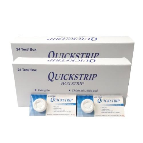 (HỘP 24 QUE) QUE THỬ THAI QUICKSTRIP - HCG STRIP - ĐƠN GIẢN, NHANH CHÓNG, CHÍNH XÁC