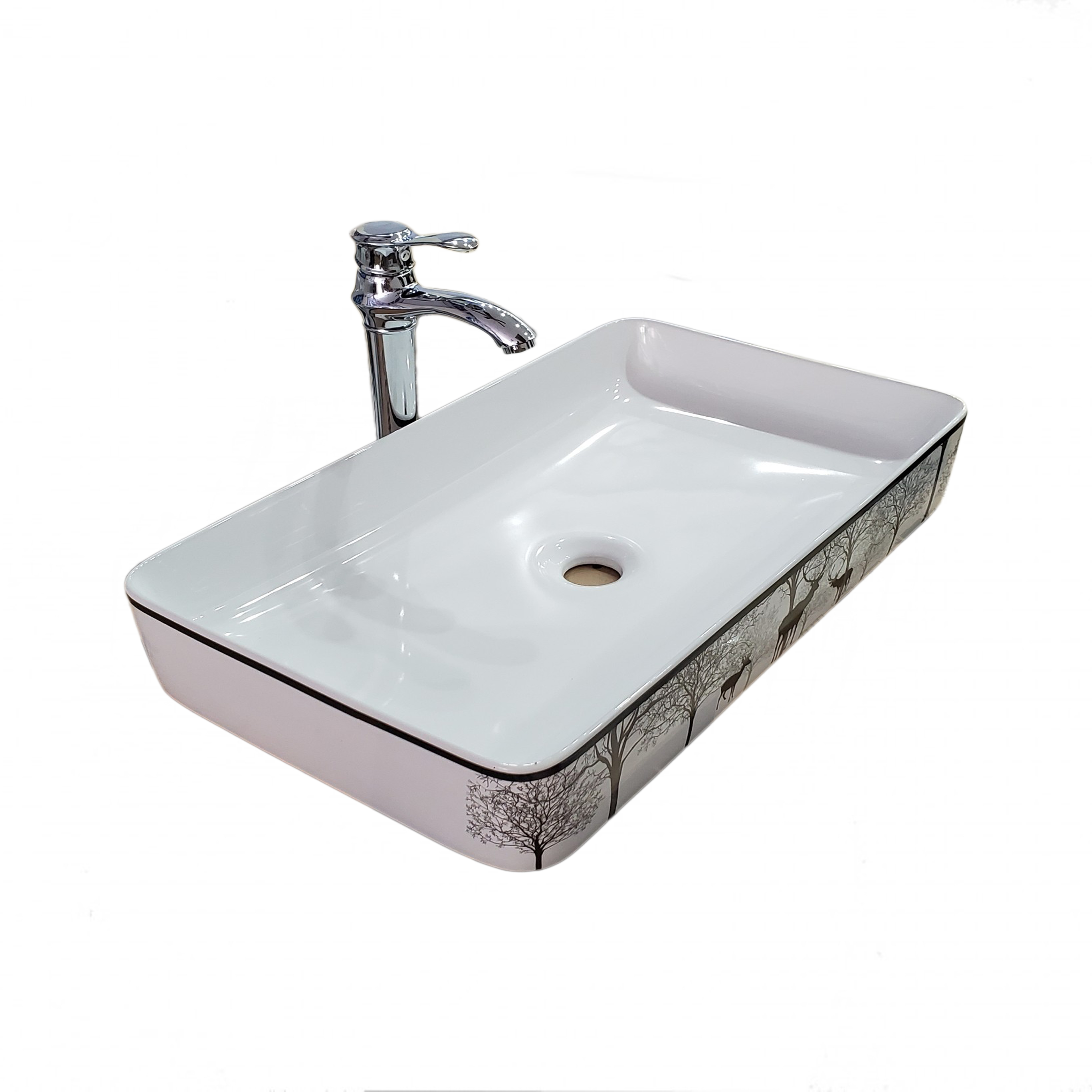 Chậu lavabo bàn đá cao cấp LUXE C109