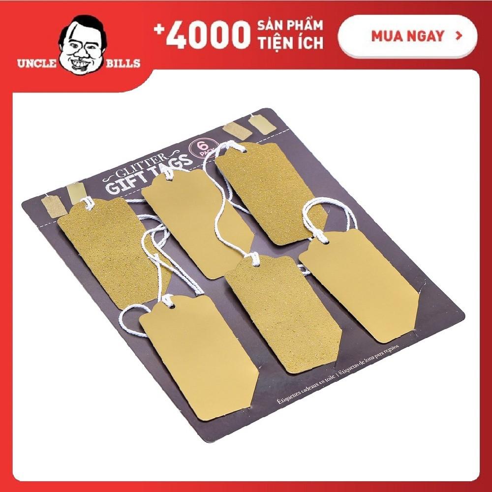 Tag giấy màu kim loại lấp lánh 6 cái/bộ UBL YA0057