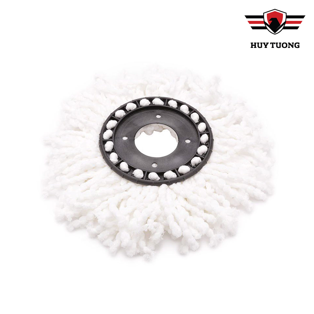 Combo 4 Đầu bông lau nhà tròn, bông lau tròn xoay 360 độ cao cấp - Huy Tưởng