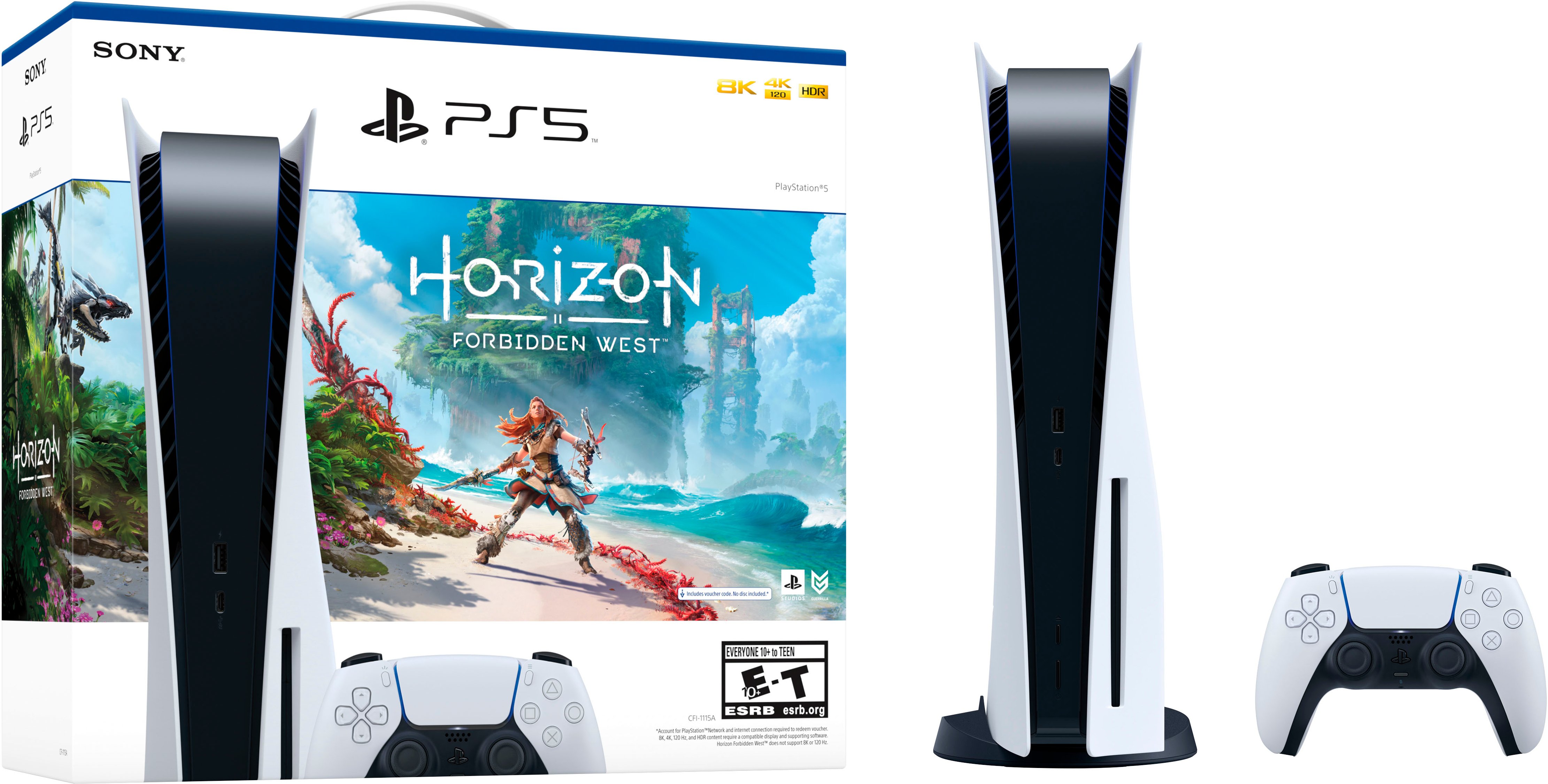 Bundle Máy chơi game Playstation 5 Standard và Đĩa Game Horizon Forbidden West - Hàng Chính Hãng