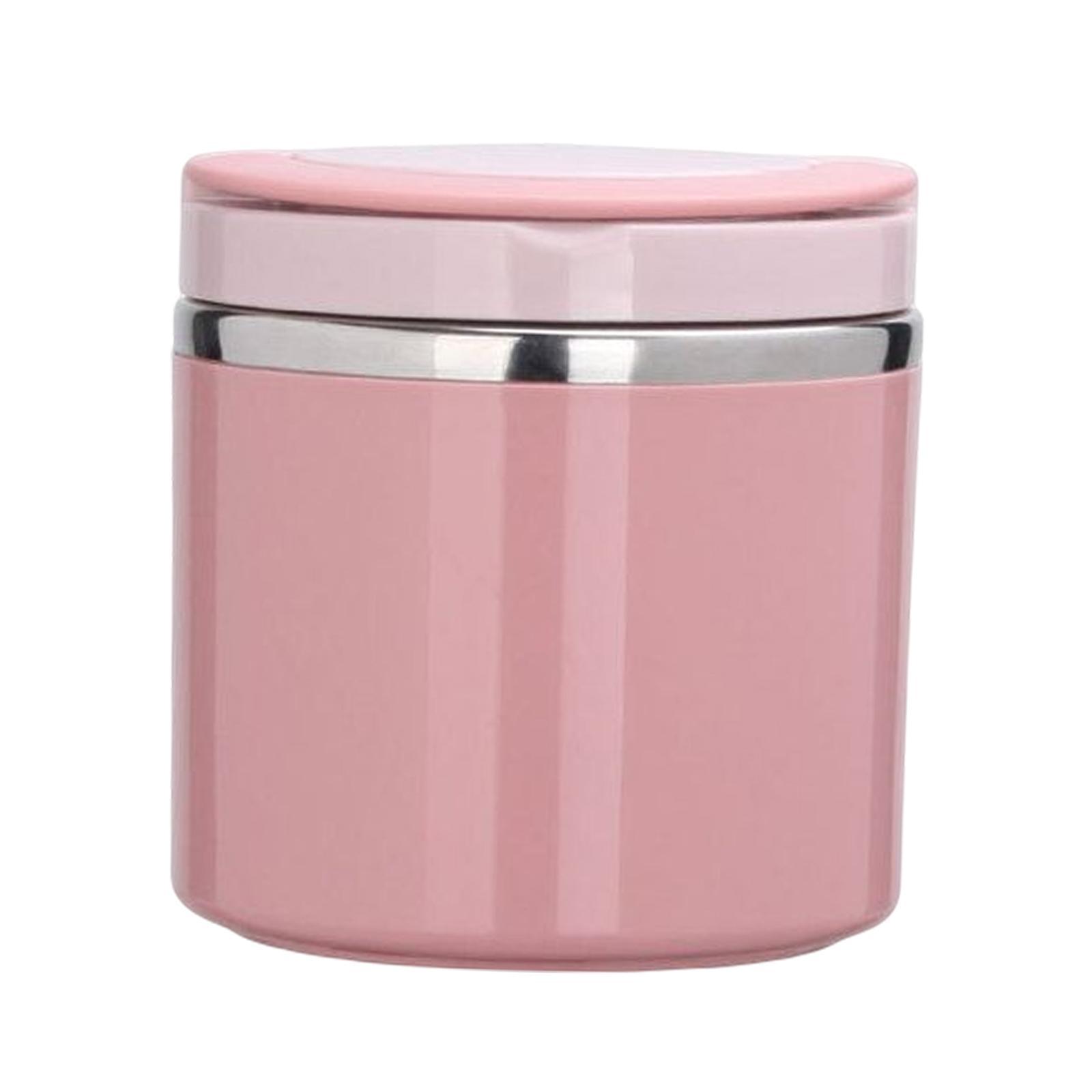 Kitchen Thermal Cup Pink Portable Porridge Lunch Box for Travel Picnic