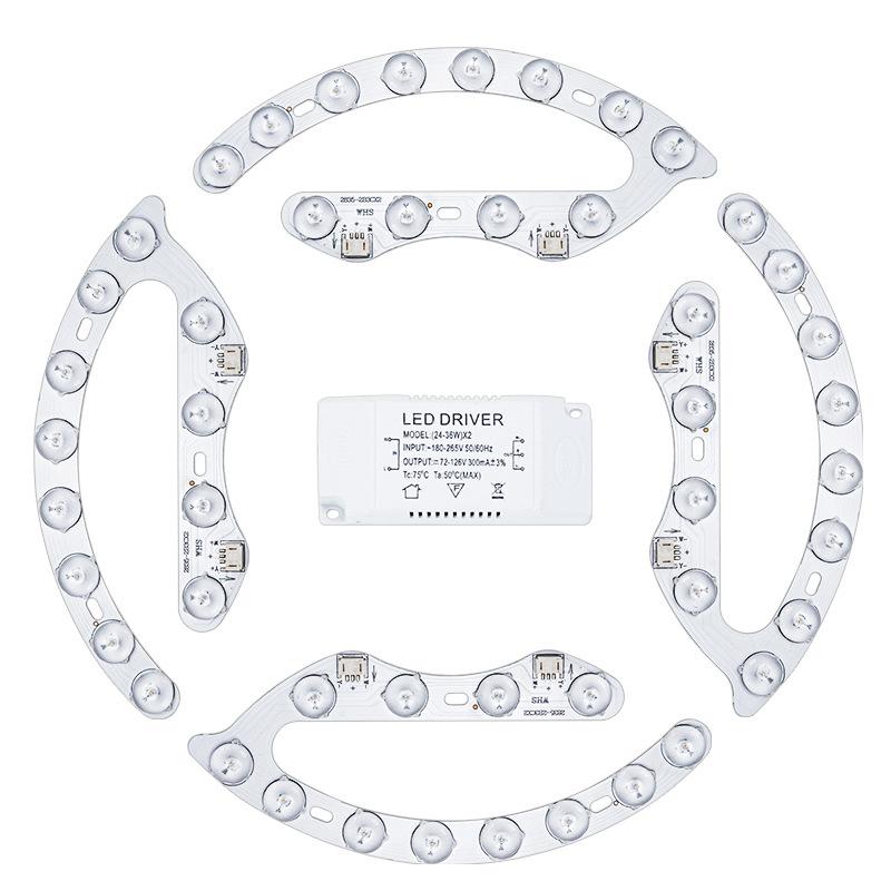 Đảm bảo chất lượng đèn led âm trần quạt treo bảng đèn bấc tròn biến đổi dải đèn ba màu vá đèn điều khiển từ xa nguồn sáng móng ngựa