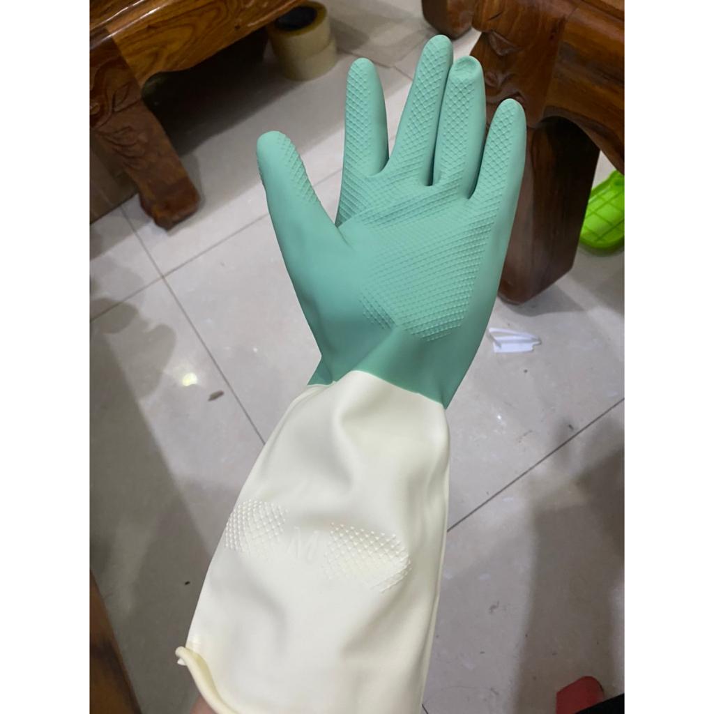 Găng Tay Cao Su Rửa Chén Bát Siêu Hai Màu