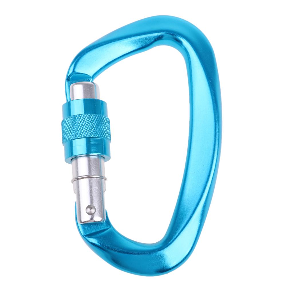 Outdoor Aluminum Alloy Rock Climbing Hiking Screw Locking Carabiner