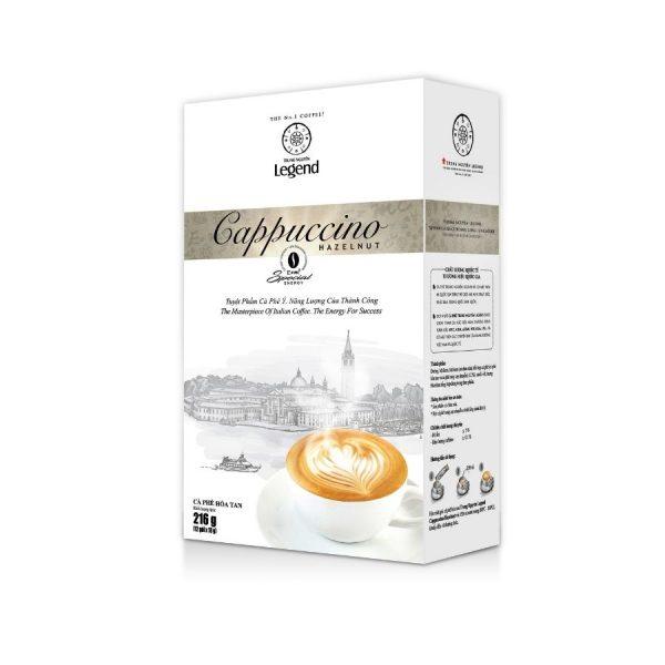 Cà Phê Cappuccino Hazelnut Trung Nguyên Legend - Hạt Phỉ (Hộp 12 gói x 18g)