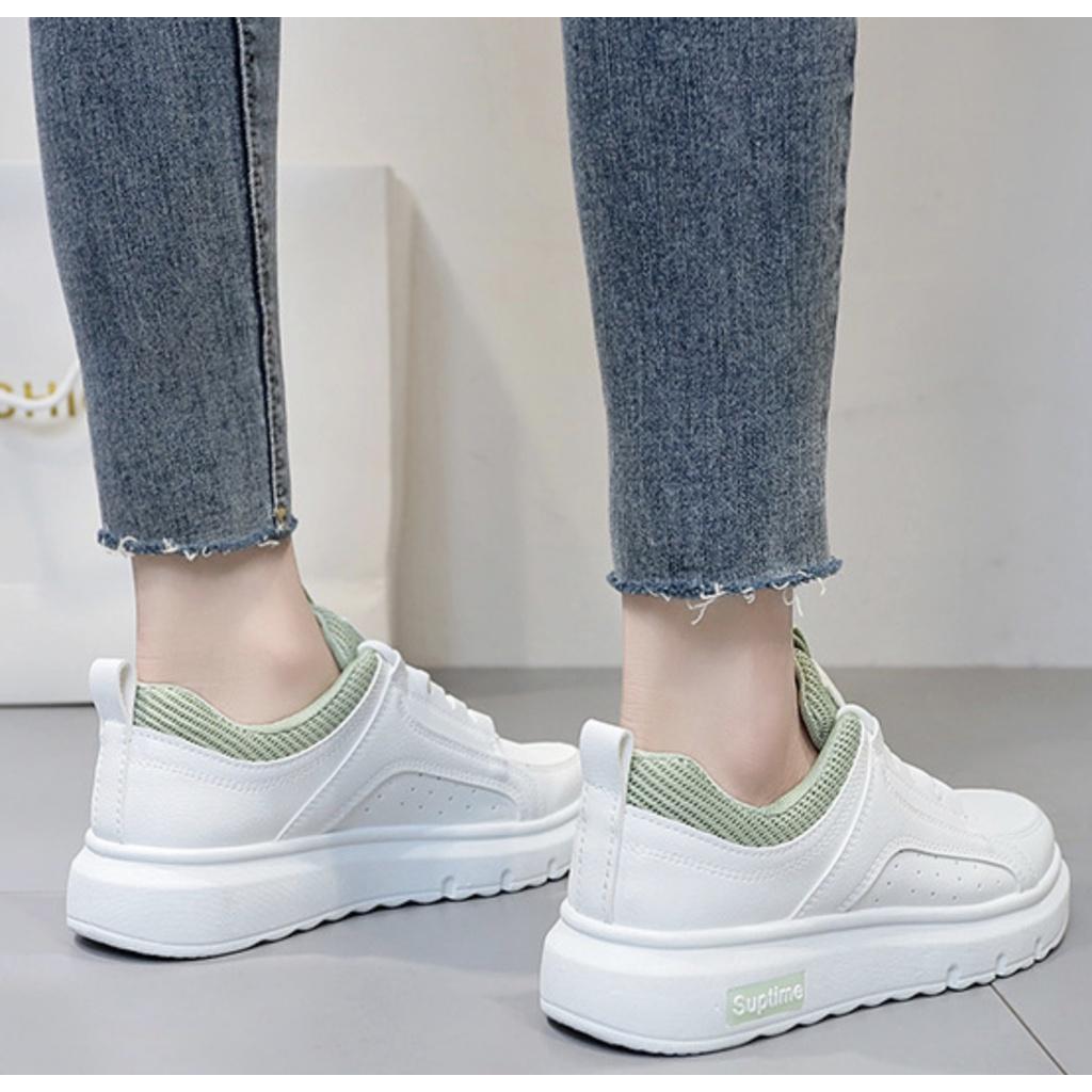 Giày nữ thể thao sneaker phối đơn giản đế nhẹ dễ phối đồ MS 105