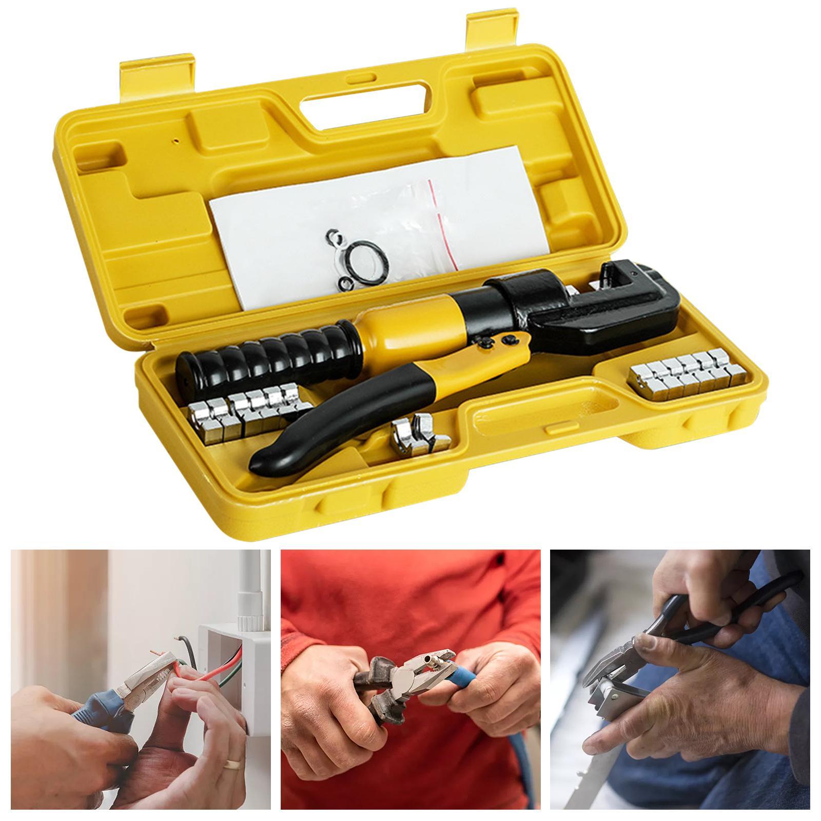 Hydraulic Electric Cable Tool Kit Wire Terminal Crimping Set for Butt Connectors