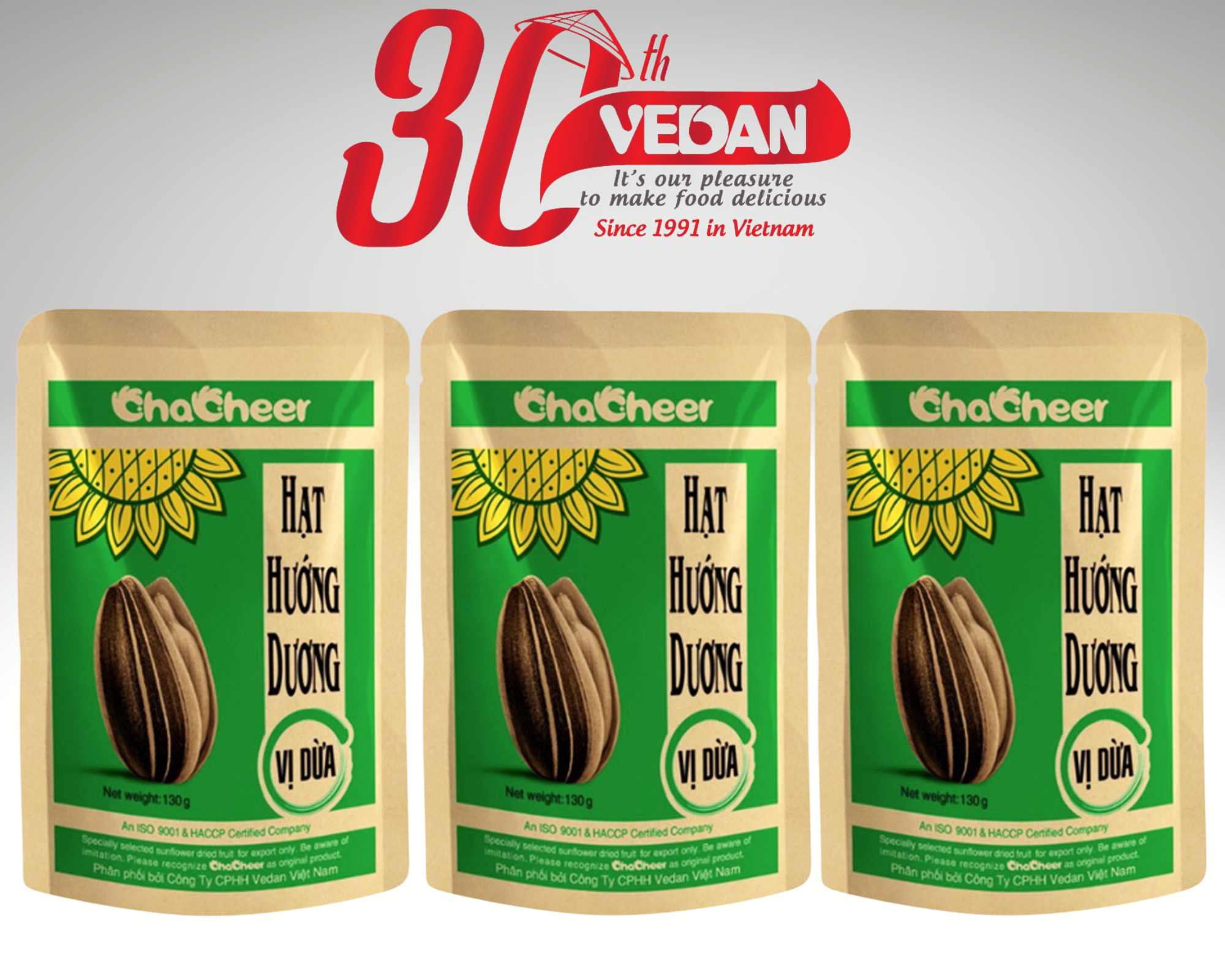[ Combo 2 TẶNG 1 ] Hạt Hướng Dương CHACHEER Dừa 75g