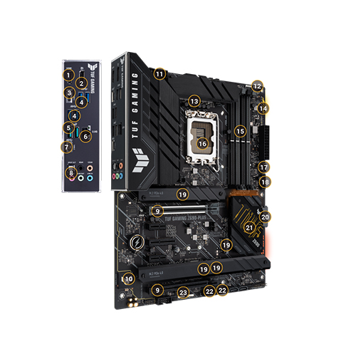 Bo mạch chủ Main ASUS TUF GAMING Z690-PLUS Socket LGA 1700 - Hàng Chính Hãng