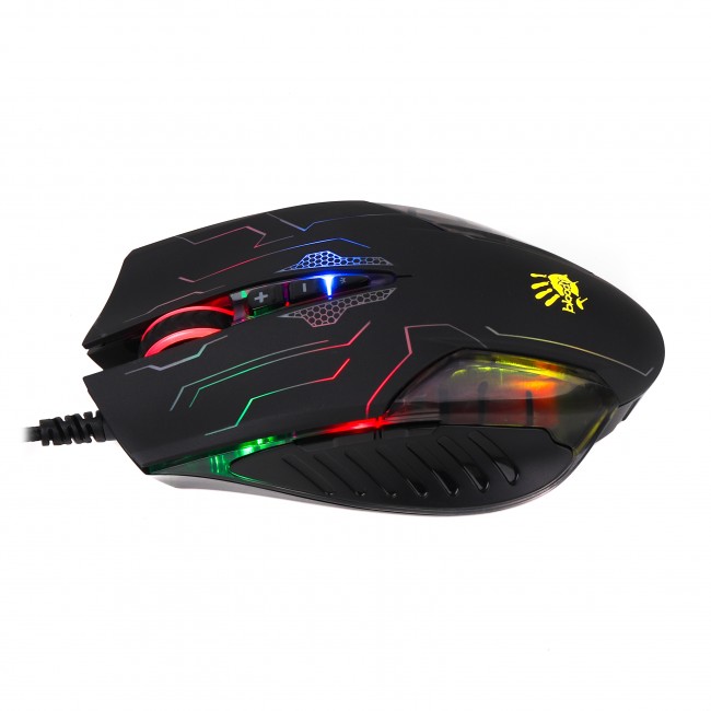 Chuột Gaming A4Tech Bloody Q50 Neon Battlefield X-Glide 3200 DPI 6 Phím - Hàng Chính Hãng