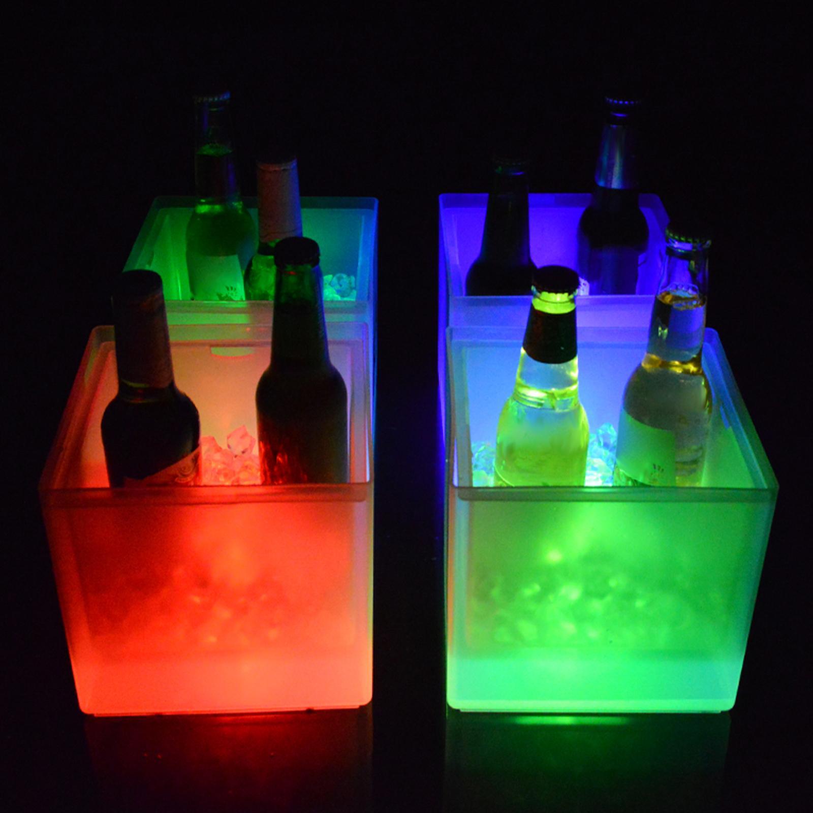 Double Layers Ice Bucket   Rechargable 3.5L for Club Home KTV Green