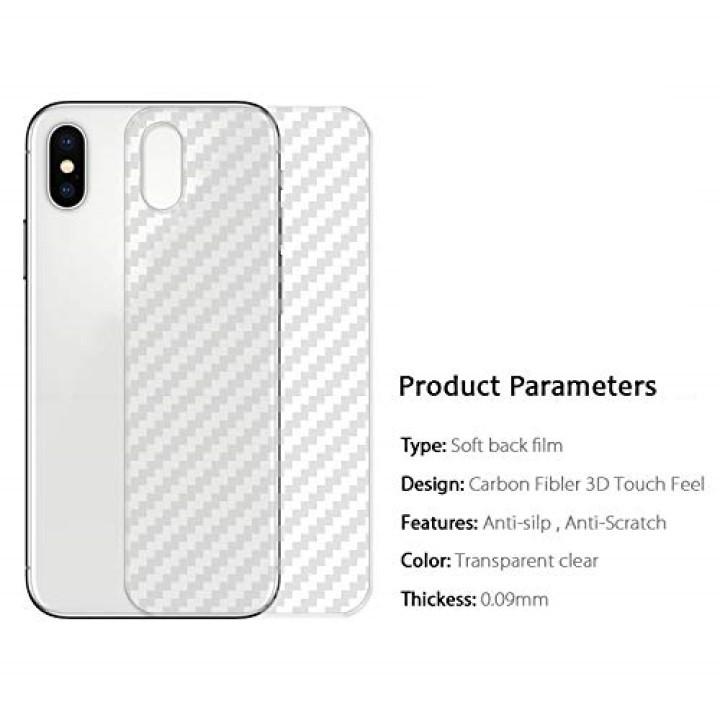 Miếng dán lưng chống trầy cho iPhone X vân Carbon