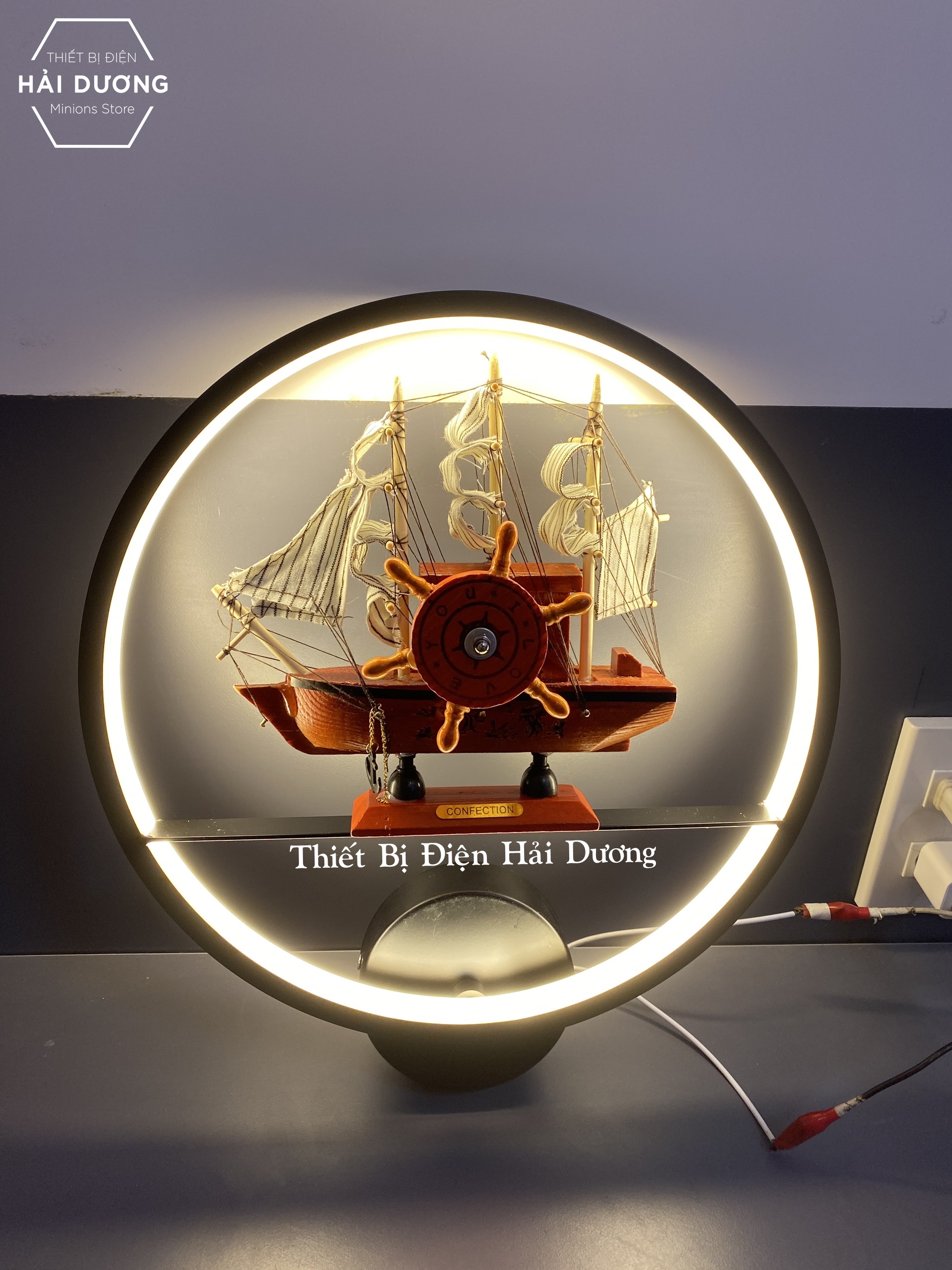 Đèn Led Treo Tường Hiện Đại Con Thuyền - 3 chế độ ánh sáng Led Tiết kiệm GT178 - Trắng Vàng Trung Tính
