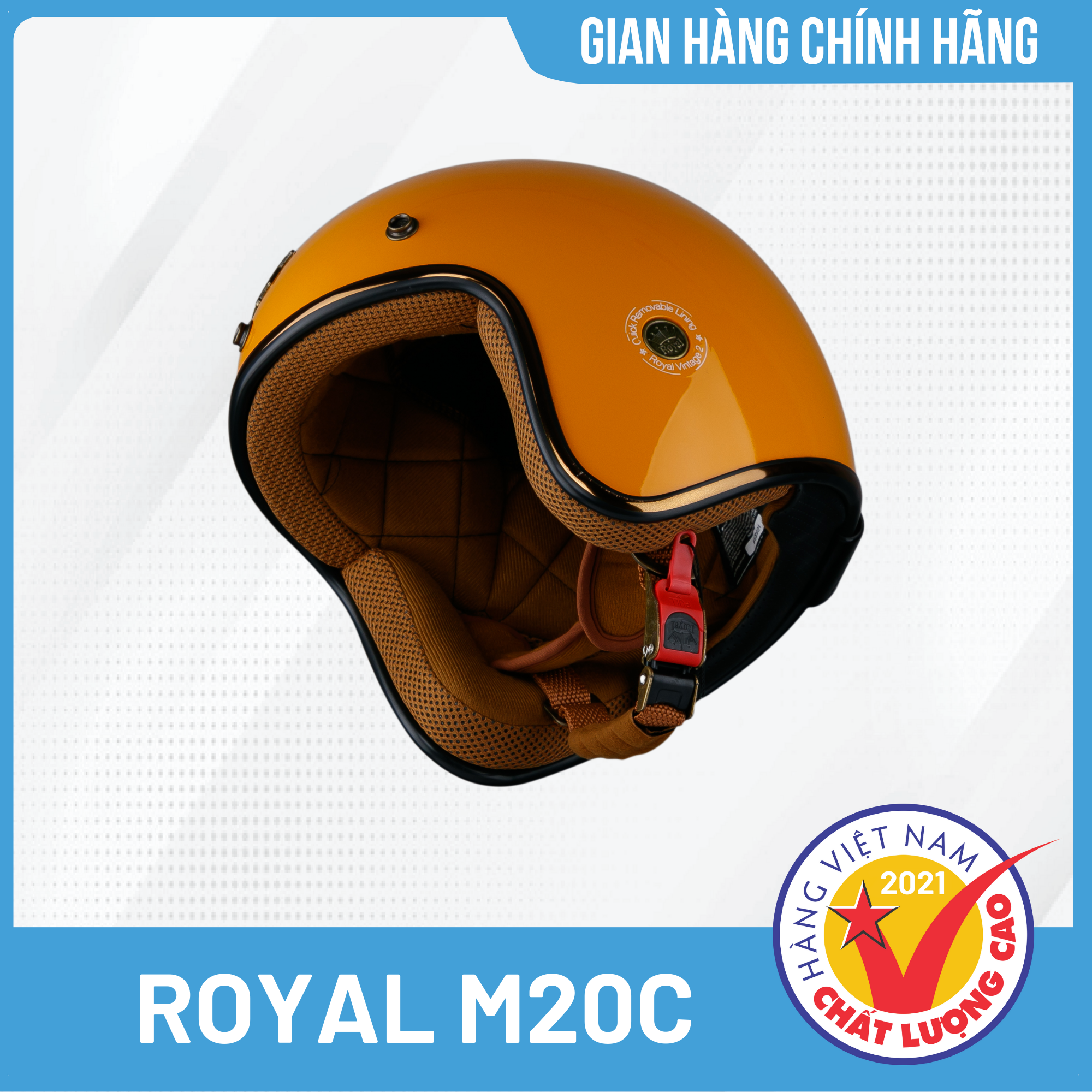 Nón bảo hiểm 3/4 cao cấp Royal M20C Thời trang, Cá tính, Bảo hành chính hãng 12 tháng