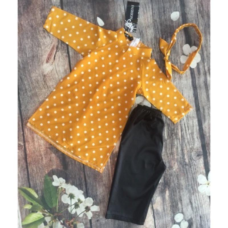 ÁO DÀI chấm bi cho bé nhà