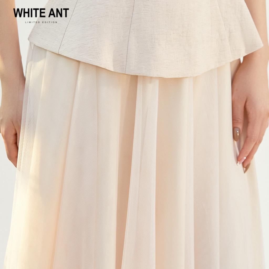 Chân Váy Xòe Nữ WHITE ANT LAYERS MIDI TULLE SKIRT Thiết Kế Dáng Dài Điệu Đà, Chất Liệu Lưới Nhiều Lớp Mềm Mại 110333001