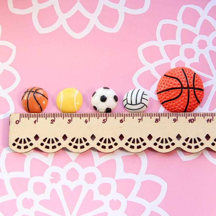 Chuyên Charm * Charm các loại bóng thể thao cỡ nhỏ trang trí vỏ ốp điện thoại, dán tủ lạnh, DIY