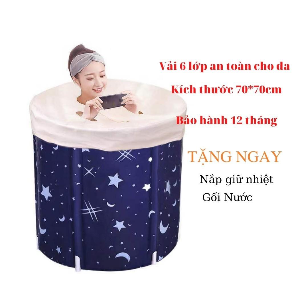 Bồn Tắm Gấp Gọn 6 Lớp Cao Cấp Cách Nhiệt 4 Giờ, Chống Thấm Tốt - Bảo Hành 12 Tháng