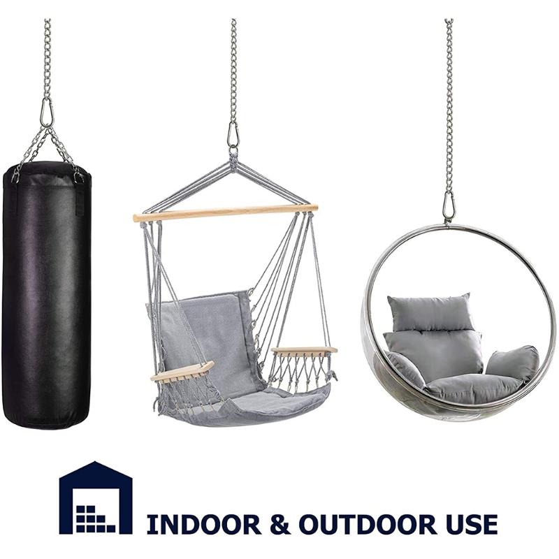 Có Thể Điều Chỉnh Nhà Võng Dây Chuyền Hai Thùng Đựng Đồ Co Giãn Vườn Thép Không Gỉ Ngoài Trời Trong Nhà An Toàn Treo Ghế Di Động