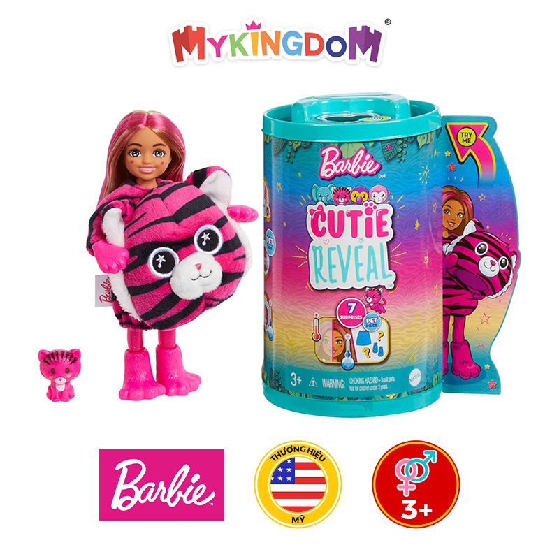 Đồ Chơi BARBIE Búp Bê Chelsea Cutie Reveal - Baby Tiger HKR15/HKR12