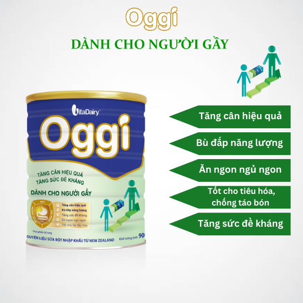 Sữa bột OGGI dành cho người gầy 900g