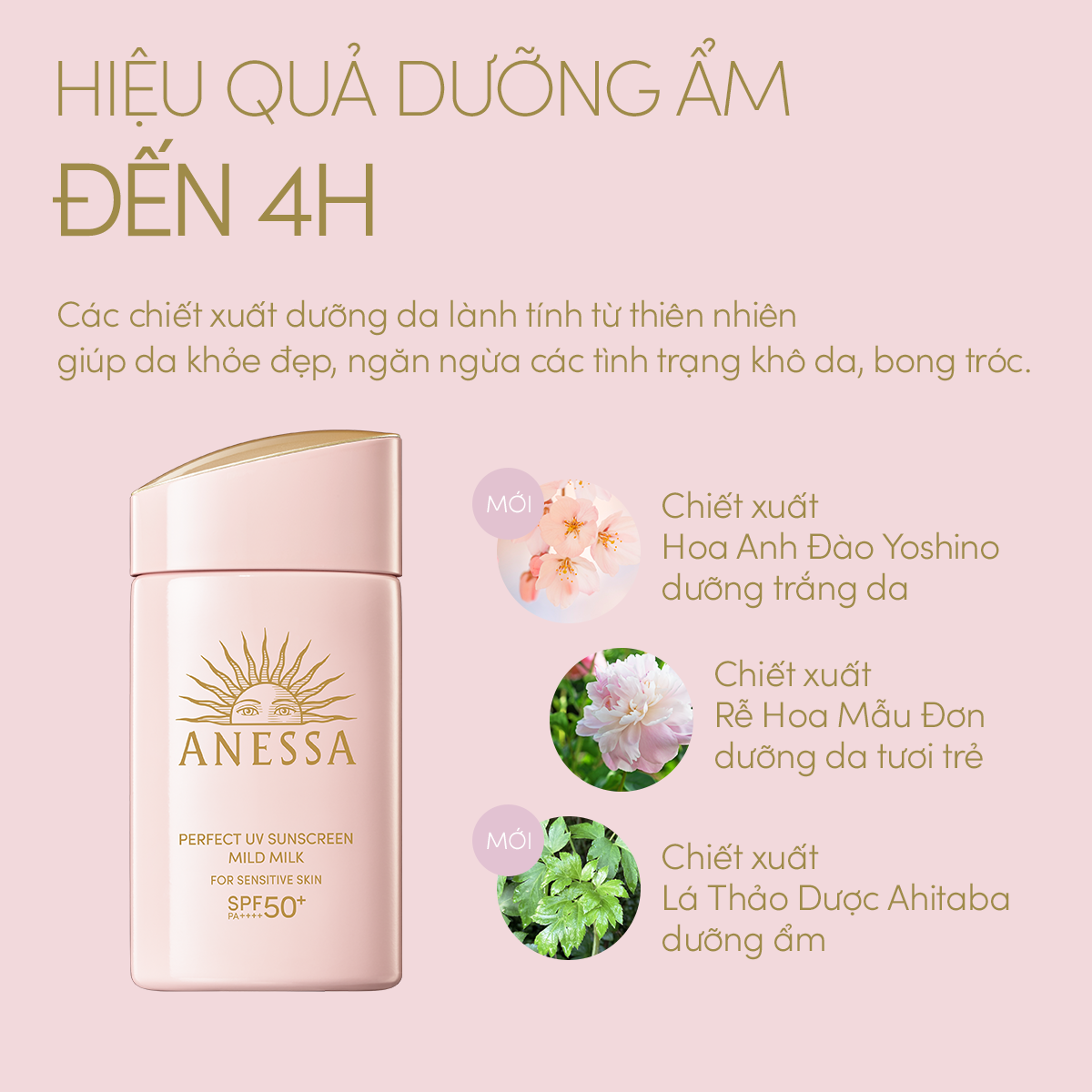 Bộ đôi Kem chống nắng dạng sữa dịu nhẹ cho da nhạy cảm và trẻ em (Anessa Mild Milk 60ml x2)