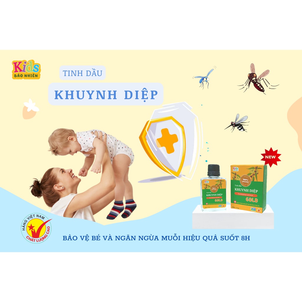 Tinh dầu Khuynh Diệp Bảo Nhiên 10ml / 30ml cho Bé - Bảo vệ sức khỏe bé và chống muỗi đến 8h an toàn cho bé yêu