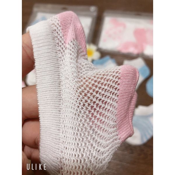 Bộ 5 Đôi Tất Lưới Chống Mồ Hôi Trộm Từ 0 - 2 Tuổi