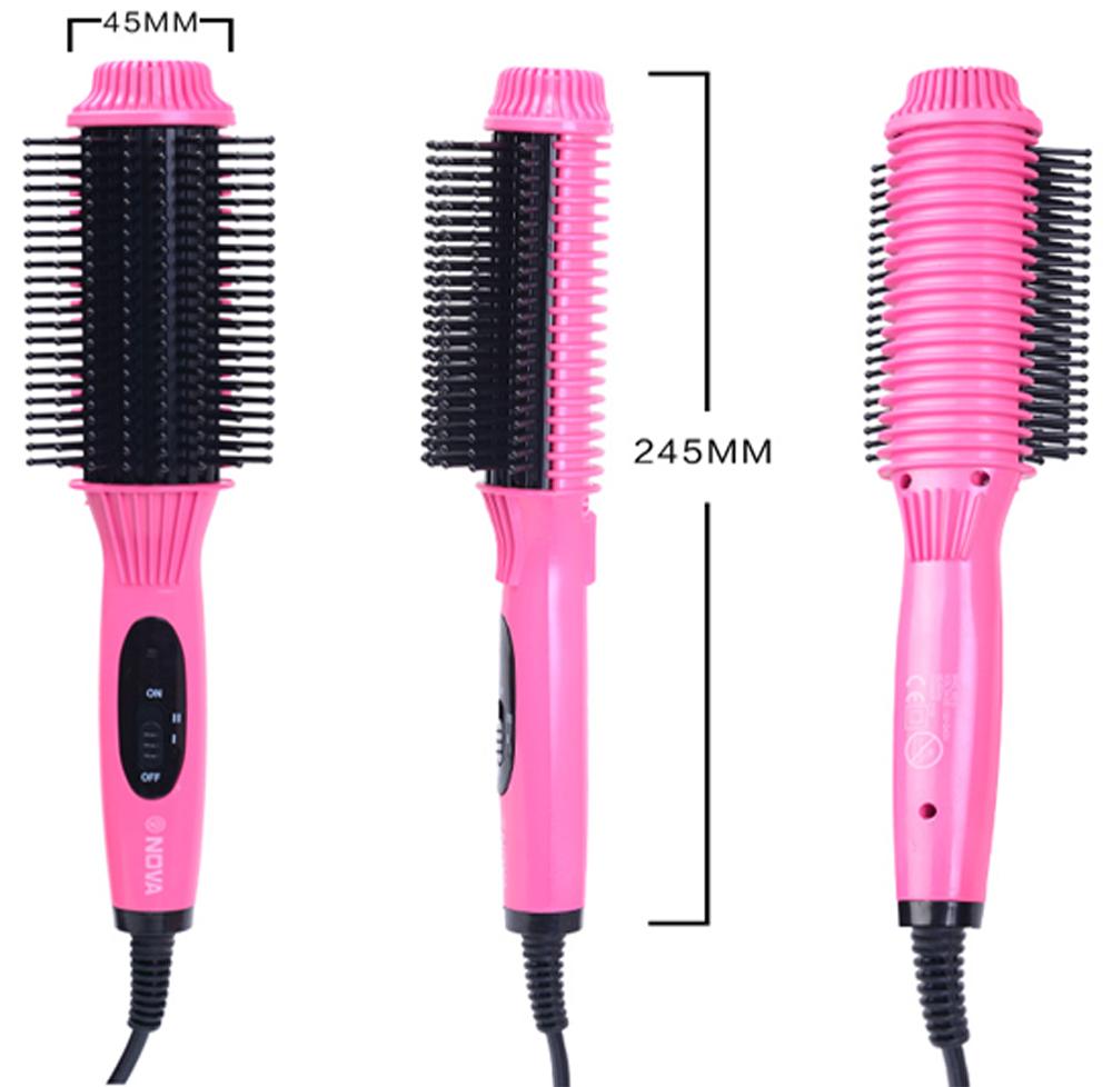 Lược uốn tóc 8810 - Lược Điện Tạo Kiểu Tóc Đa Năng Cao Cấp No/va NHC-8810, Uốn Cụp - Uốn Xoăn - Dập Xù Phồng