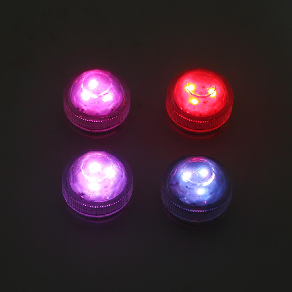 10 Pieces Waterproof Submersible LED Tea Lights Underwater Light Warm White