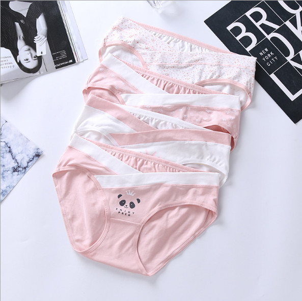 Sét 4 quần lót chíp  bầu  cạp chéo Cotton họa tiết không đường may chất đẹp Az1003